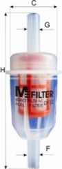 MFILTER DF12 Топливный фильтр MFILTER для MERCEDES-BENZ
