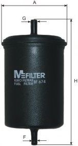 MFILTER BF674 Топливный фильтр MFILTER 