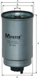 MFILTER DF325 Топливный фильтр MFILTER 