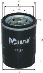 MFILTER TF27 Масляный фильтр для HONDA CIVIC