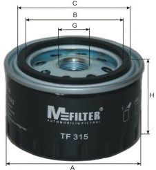 MFILTER TF315 Масляный фильтр MFILTER для RENAULT MASTER