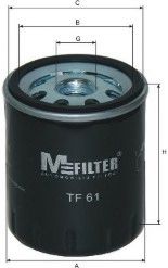 MFILTER TF61 Масляный фильтр MFILTER для FIAT