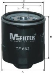 MFILTER TF662 Масляный фильтр MFILTER для AUDI