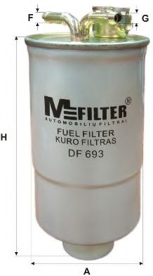 MFILTER DF693 Топливный фильтр MFILTER для SEAT