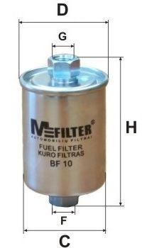 MFILTER BF10 Топливный фильтр для LADA RIVA