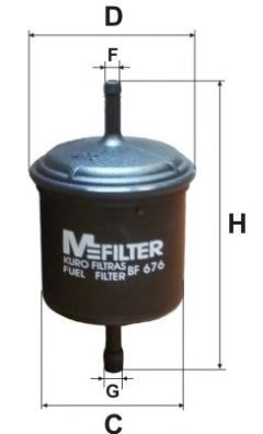 MFILTER BF676 Топливный фильтр MFILTER 