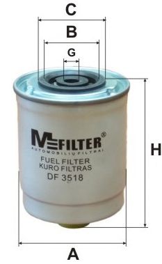 MFILTER DF3518 Топливный фильтр MFILTER 