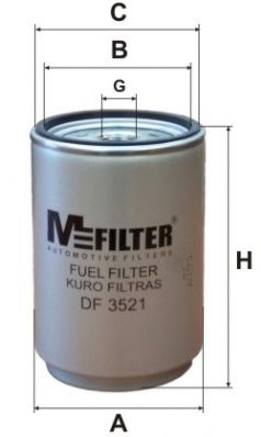 MFILTER DF3521 Топливный фильтр MFILTER 