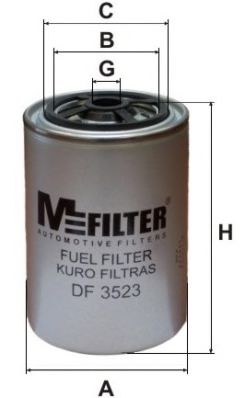 MFILTER DF3523 Топливный фильтр MFILTER 