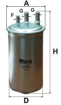 MFILTER DF679 Топливный фильтр MFILTER 