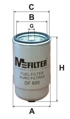 MFILTER DF695 Топливный фильтр MFILTER для MERCEDES-BENZ