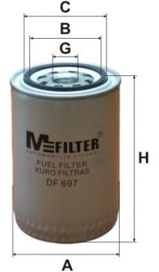 MFILTER DF697 Топливный фильтр для SCANIA