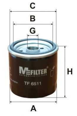 MFILTER TF6511 Масляный фильтр MFILTER для TOYOTA