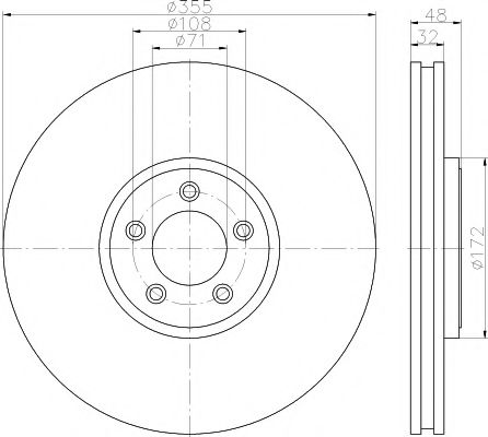 HELLA PAGID 8DD355116011 Тормозные диски для JAGUAR S-TYPE