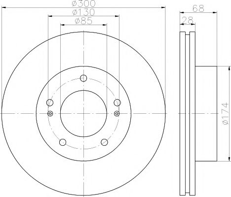 HELLA PAGID 8DD355116461 Тормозные диски для SSANGYONG TURISMO