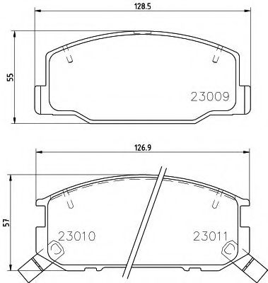 HELLA PAGID 8DB355009831 Тормозные колодки HELLA PAGID для TOYOTA