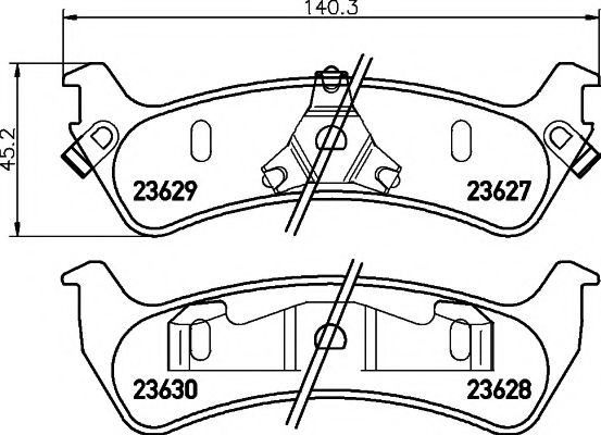 HELLA PAGID 8DB355010031 Тормозные колодки для FORD USA