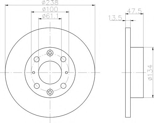 HELLA PAGID 8DD355104031 Тормозные диски HELLA PAGID 