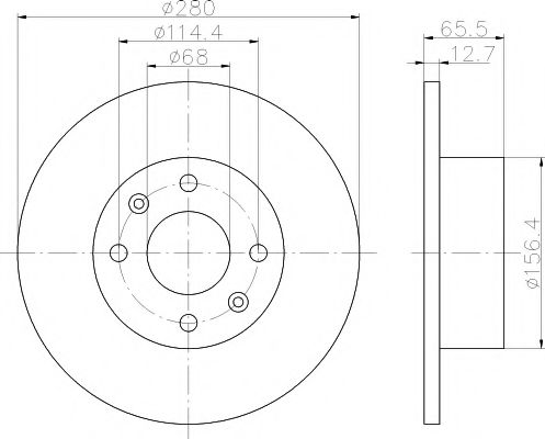 HELLA PAGID 8DD355100751 Тормозные диски HELLA PAGID 