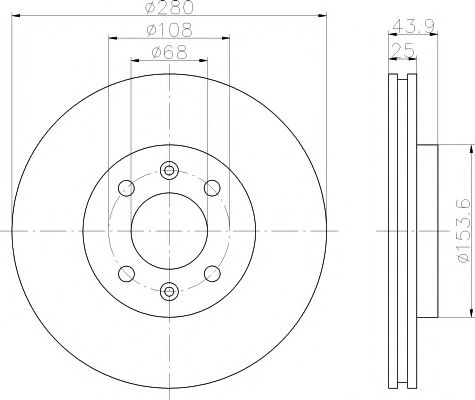 HELLA PAGID 8DD355102411 Тормозные диски HELLA PAGID 