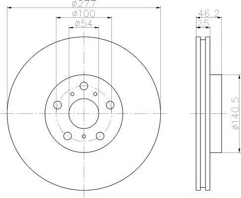 HELLA PAGID 8DD355103951 Тормозные диски HELLA PAGID 