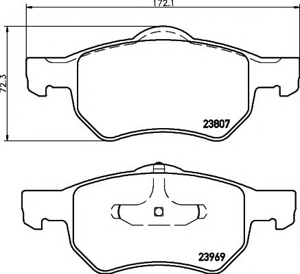 HELLA PAGID 8DB355010641 Тормозные колодки HELLA PAGID для CHRYSLER