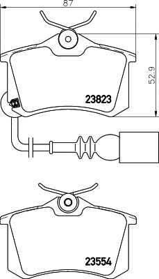 HELLA PAGID 8DB355010781 Тормозные колодки HELLA PAGID для SEAT