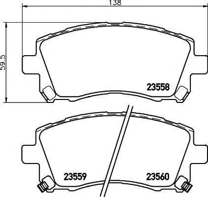 HELLA PAGID 8DB355017291 Тормозные колодки HELLA PAGID для SUBARU