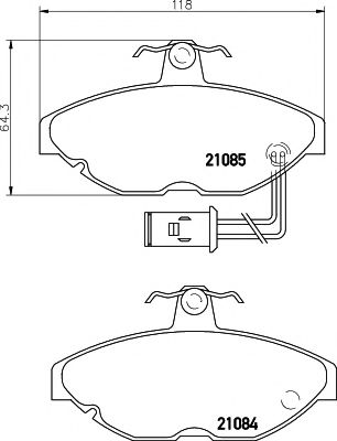 HELLA PAGID 8DB355017691 Тормозные колодки HELLA PAGID для ROVER