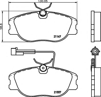 8DB 355 017-961 HELLA PAGID Тормозные колодки 8DB 355 017-961 HELLA PAGID Тормозные колодки