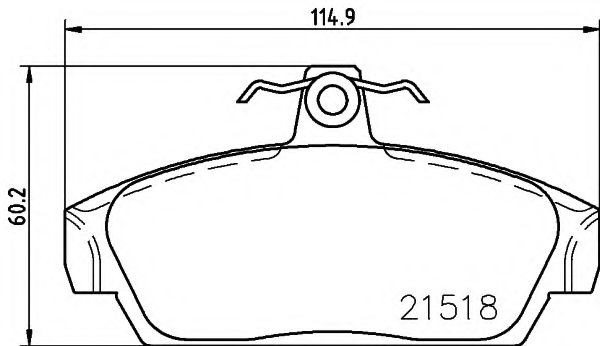 8DB 355 018-081 HELLA PAGID Тормозные колодки 8DB 355 018-081 HELLA PAGID Тормозные колодки