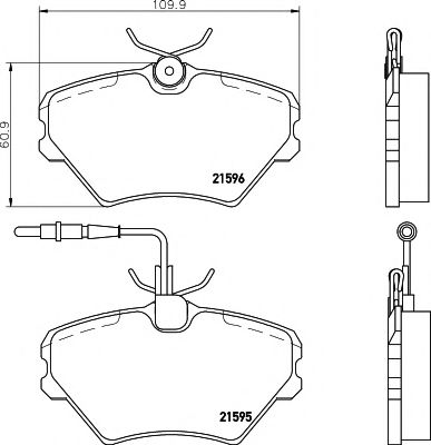 HELLA PAGID 8DB355018191 Тормозные колодки HELLA PAGID для RENAULT