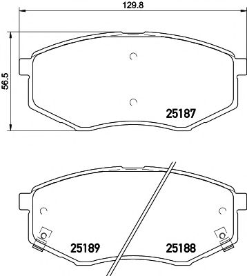 HELLA PAGID 8DB355019791 Тормозные колодки HELLA PAGID для KIA