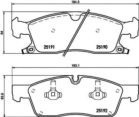 8DB 355 019-551 HELLA PAGID Тормозные колодки 8DB 355 019-551 HELLA PAGID Тормозные колодки