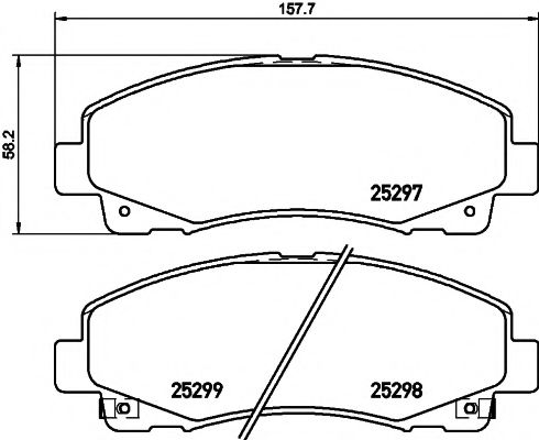 HELLA PAGID 8DB355019601 Тормозные колодки для ACURA TL