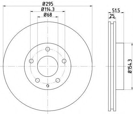 HELLA PAGID 8DD355120451 Тормозные диски для MAZDA CX-3