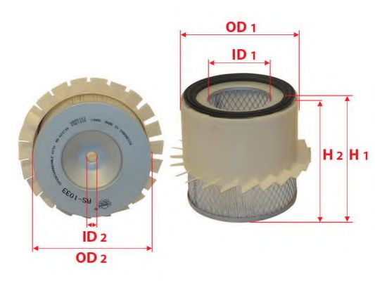 SAKURA AUTOMOTIVE AS1033 Воздушный фильтр 