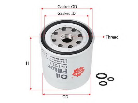SAKURA AUTOMOTIVE C1511 Масляный фильтр 