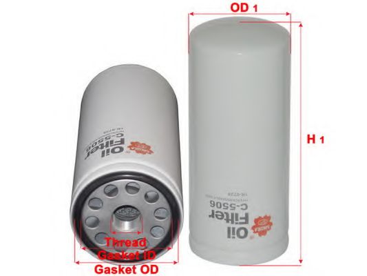 SAKURA AUTOMOTIVE C5506 Масляный фильтр 