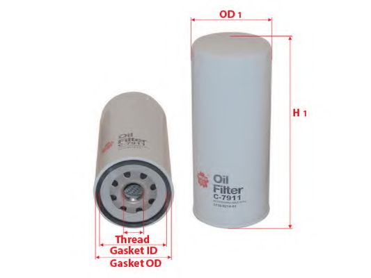 SAKURA AUTOMOTIVE C7911 Масляный фильтр SAKURA AUTOMOTIVE C7911 Масляный фильтр