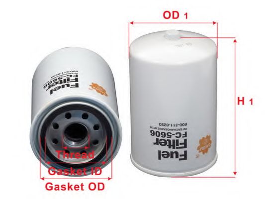 SAKURA AUTOMOTIVE FC5606 Топливный фильтр 