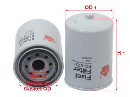 SAKURA AUTOMOTIVE FC5721 Топливный фильтр SAKURA AUTOMOTIVE FC5721 Топливный фильтр