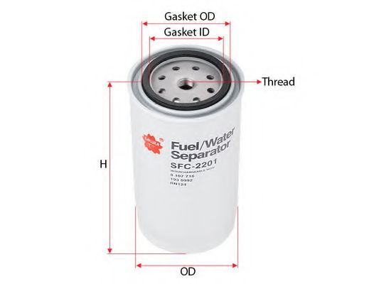 SAKURA AUTOMOTIVE SFC2201 Топливный фильтр 