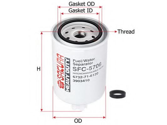 SAKURA AUTOMOTIVE SFC5706 Топливный фильтр 