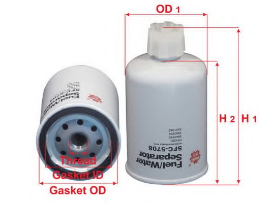 SAKURA AUTOMOTIVE SFC5708 Топливный фильтр  SAKURA AUTOMOTIVE SFC5708 Топливный фильтр