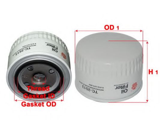 SAKURA AUTOMOTIVE TC2513 Гидрофильтр, автоматическая коробка передач 