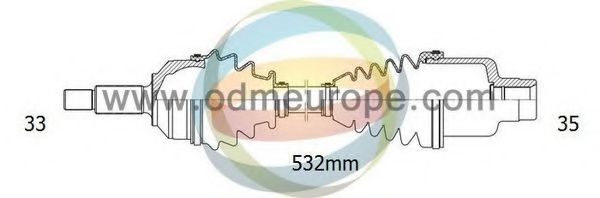 ODM-MULTIPARTS 18001140 Сальник полуоси ODM-MULTIPARTS 