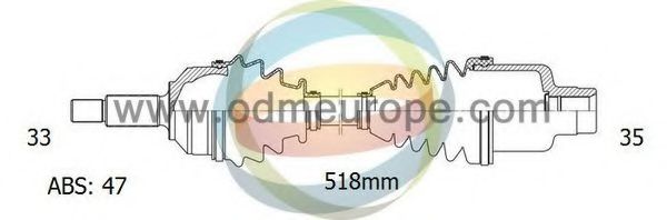 ODM-MULTIPARTS 18001291 Сальник полуоси ODM-MULTIPARTS 