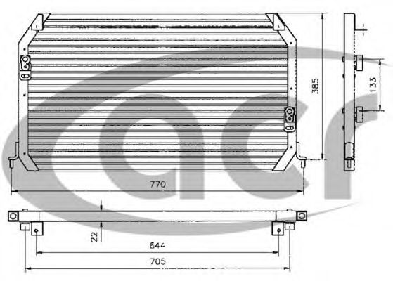 ACR 300071 Радиатор кондиционера для LEXUS