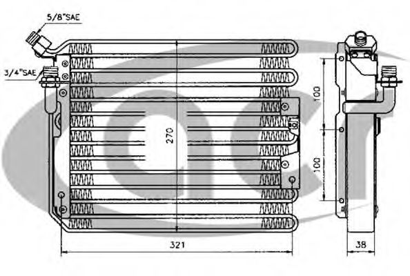 ACR 300116 Радиатор кондиционера для PORSCHE